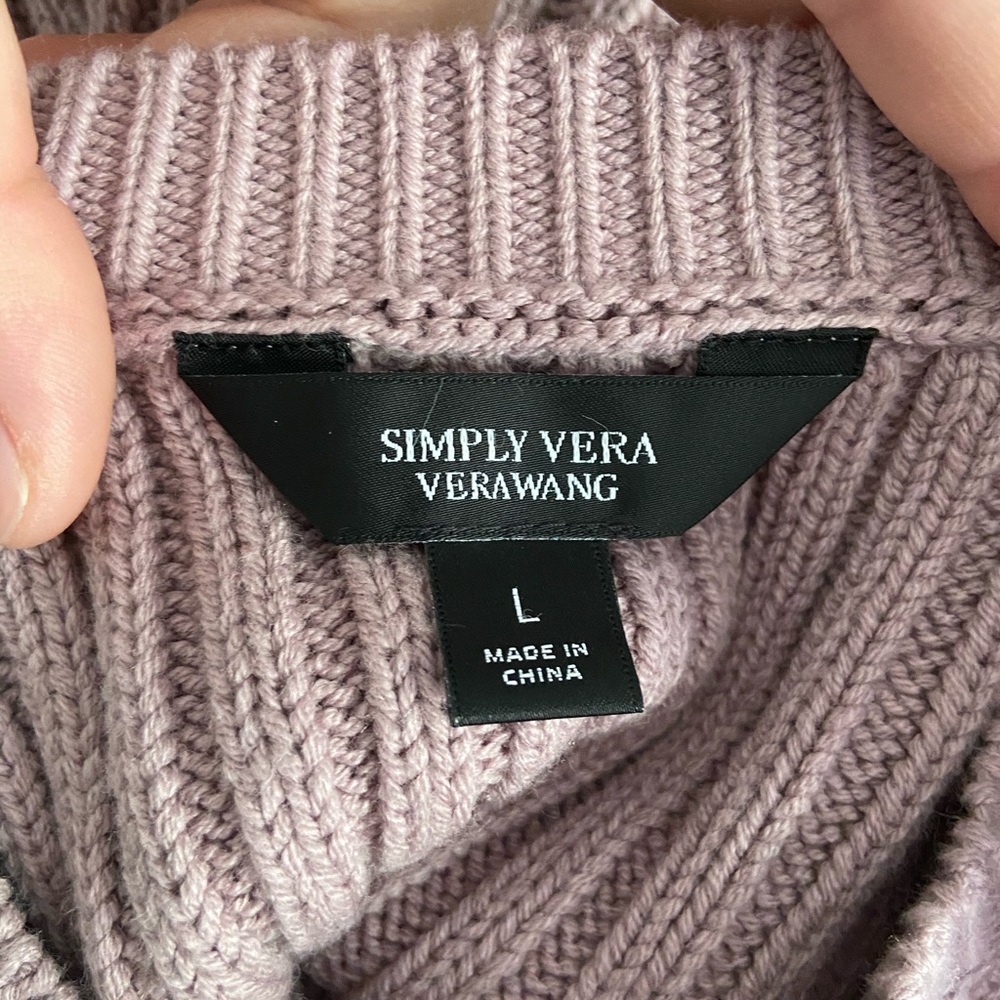 Simply Vera Wang lavender chunky sweater - Picture 11 of 11